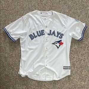 Majestic White and Blue Blue Jays Jersey